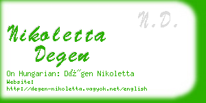 nikoletta degen business card